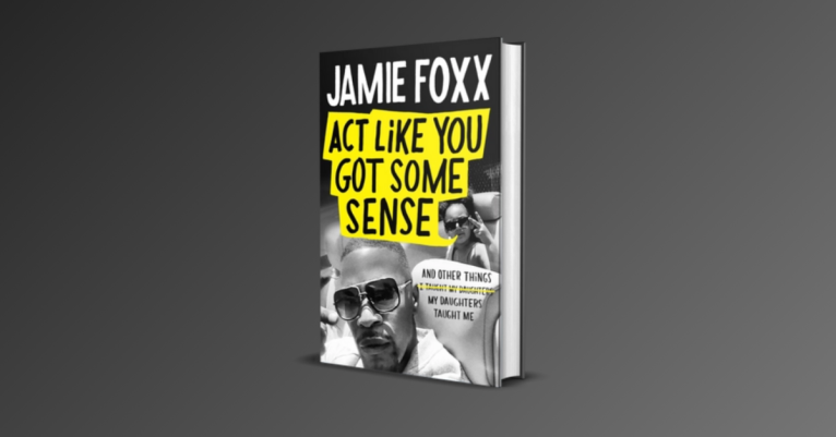 Jamie Foxx's new book on a grey gradient background