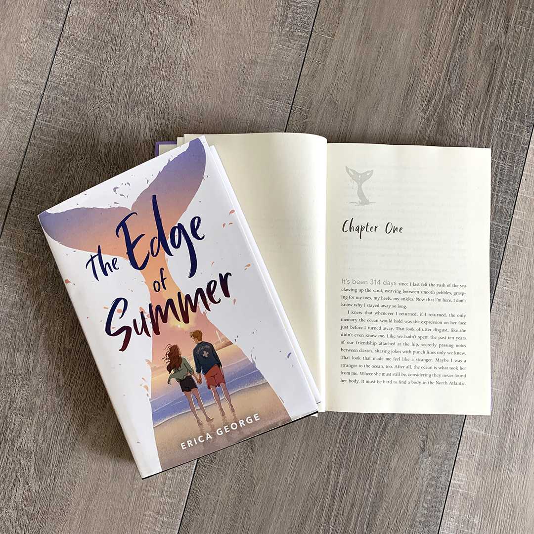 Instagram image of the book "The Edge of Summer" by Erica George