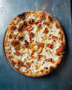 Maple bacon pizza