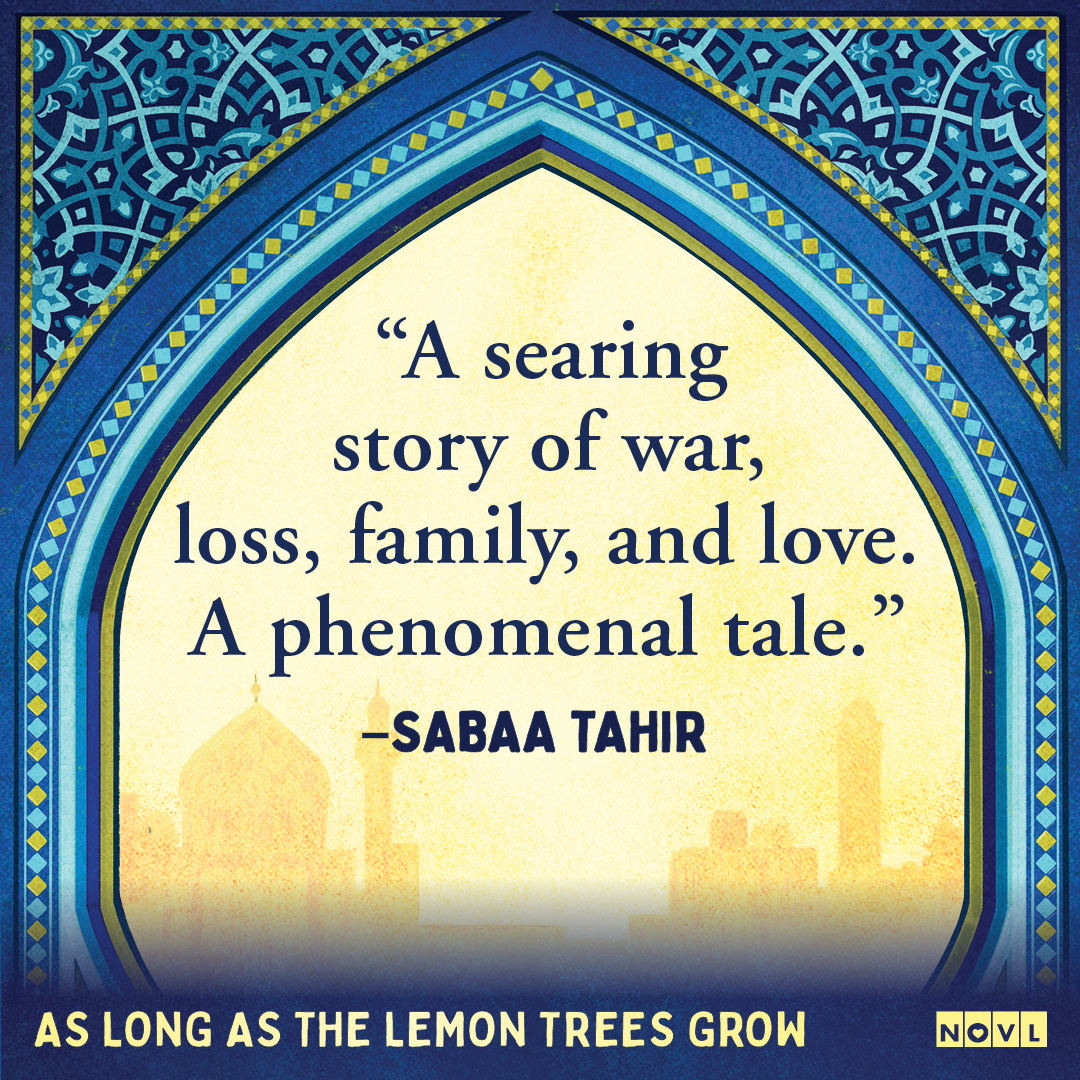 Graphic reading "A searing story of war, loss, family, and love. A phenomenal tale." - Sabaa Tahir