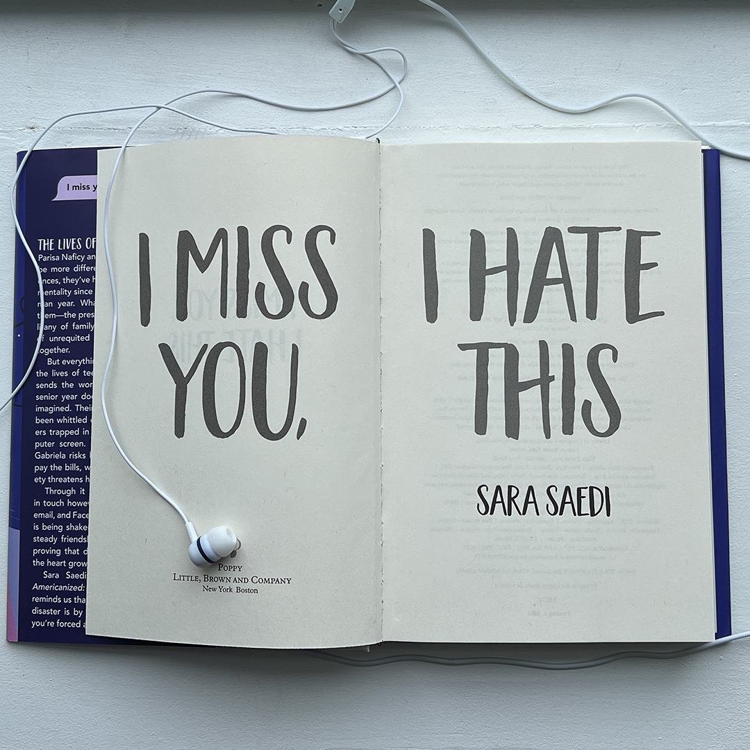 Instagram image of the book "I Miss You, I Hate This" by Sara Saedi