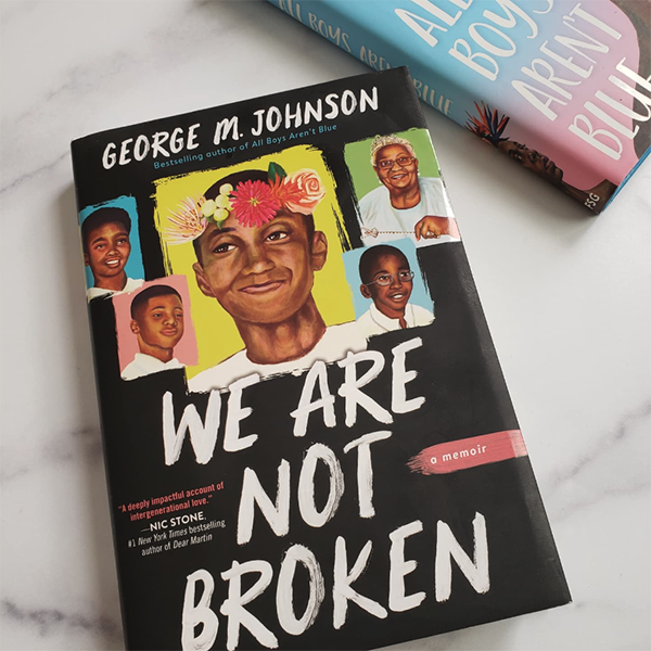 NOVL - Instagram image of the book cover for 'We Are Not Broken' by George M. Johnson on a countertop