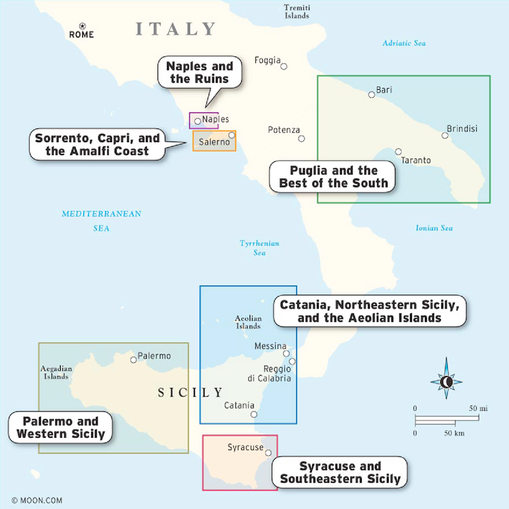 Southern Italy map