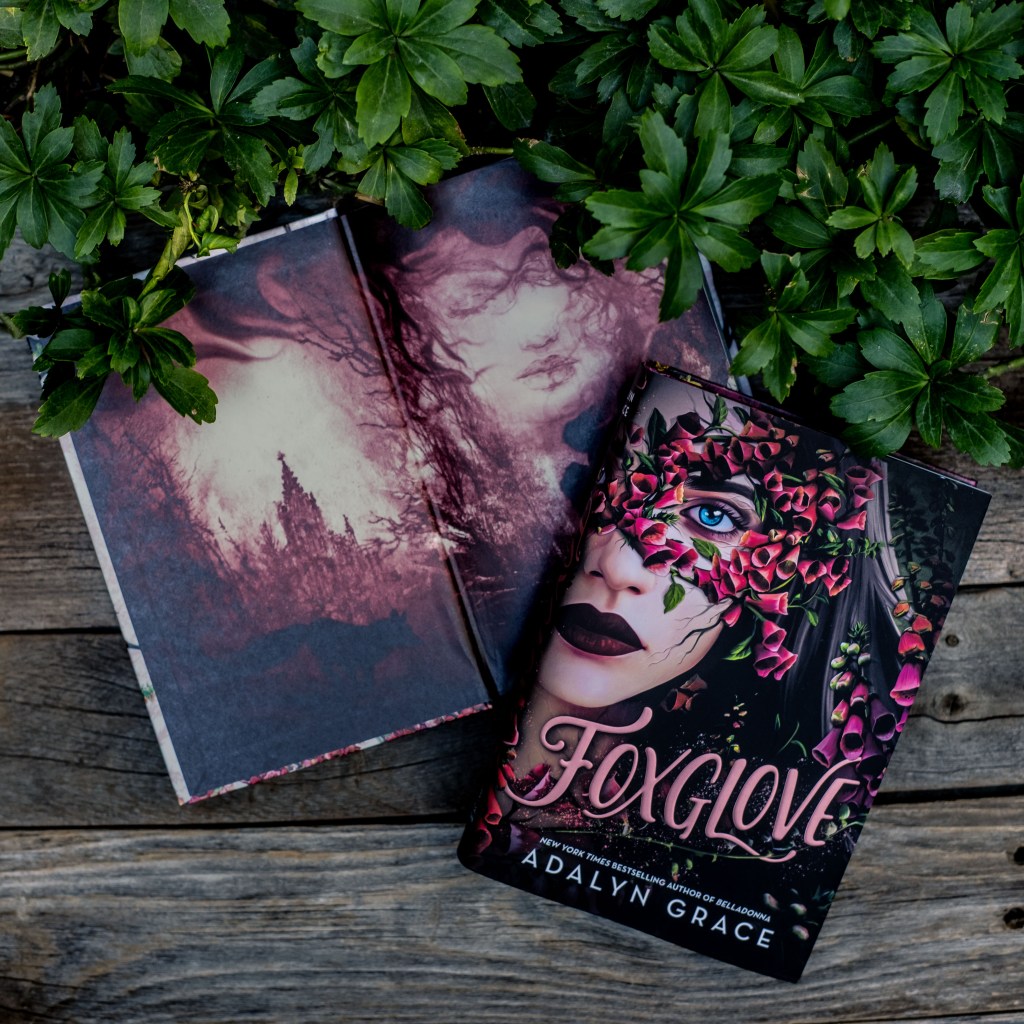 Instagram image of the book "Foxglove" by Adalyn Grace