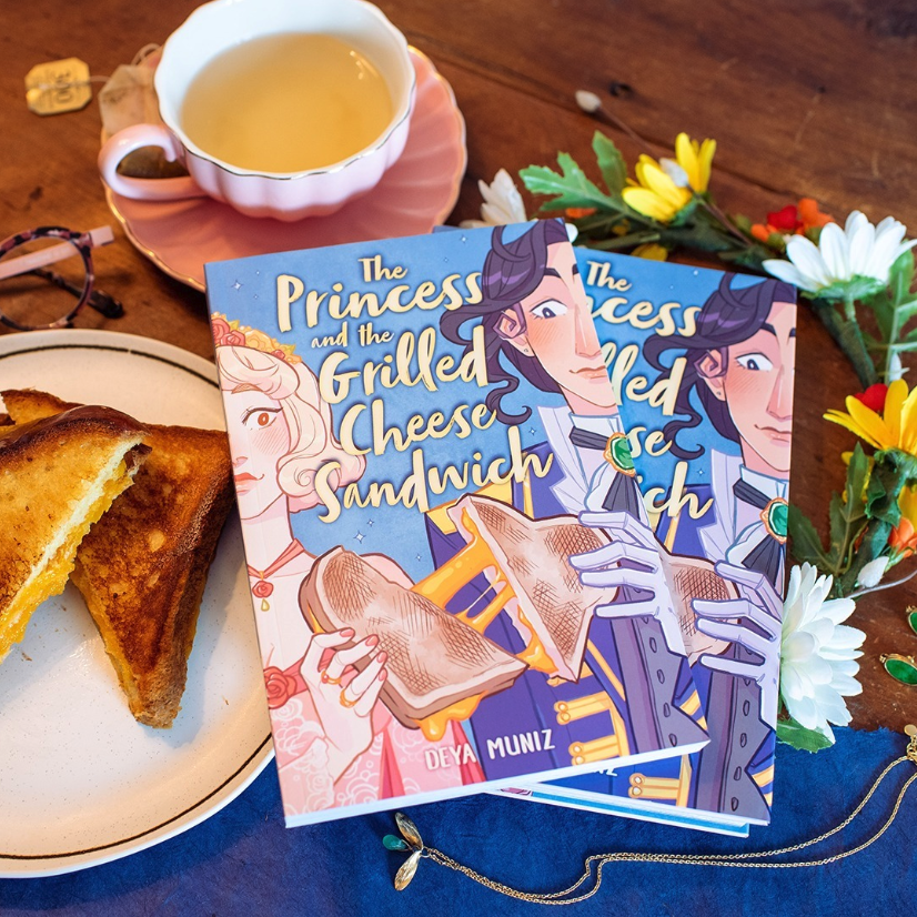Instagram image of the book "The Princess and the Grilled Cheese" by Deya Muniz