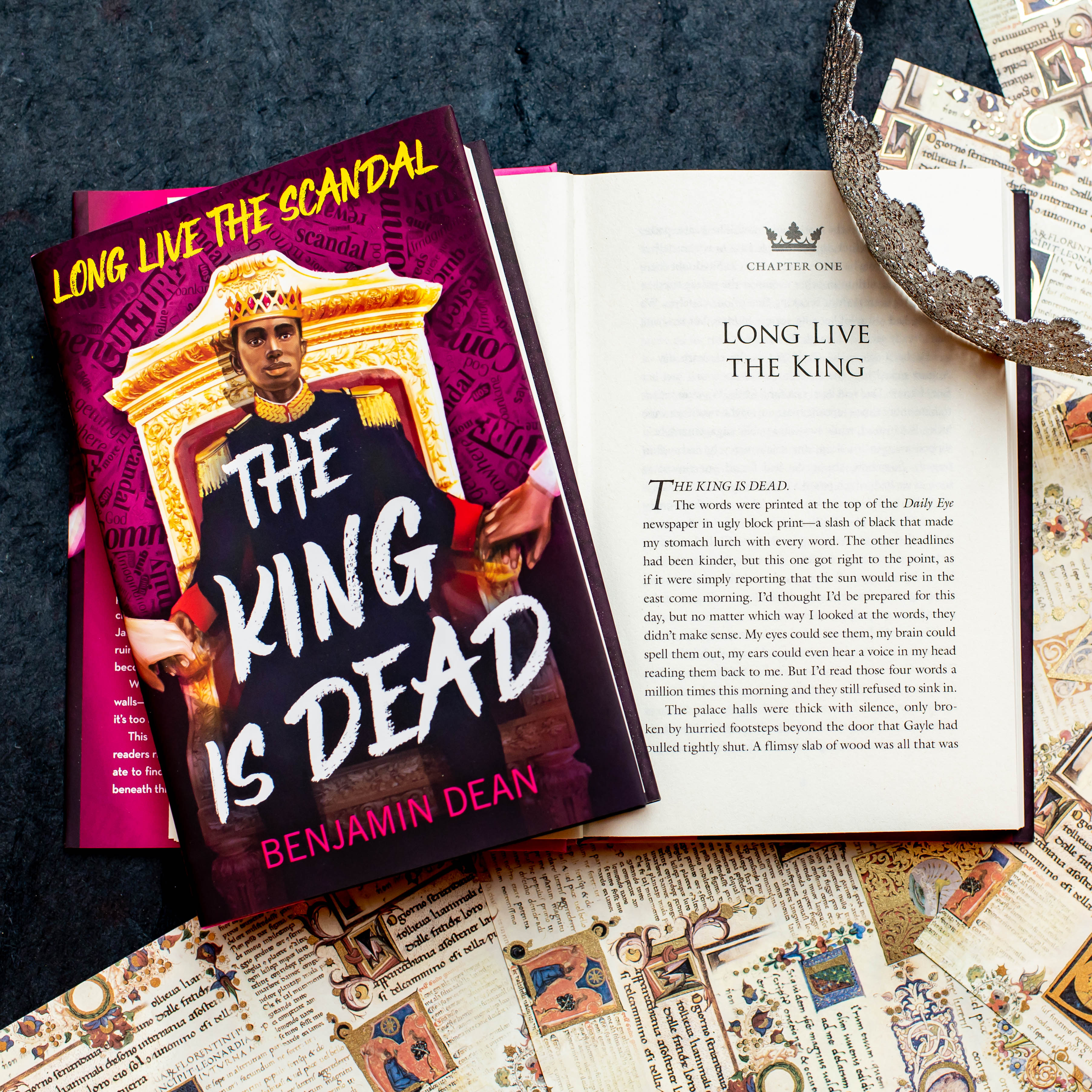 Instagram image of the book 'The King is Dead' by Benjamin Dean