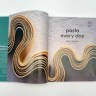 Image of interior cover of book PASTA EVERY DAY by Meryl Feinstein; the pages have a photo of cut noodles waving across a surface