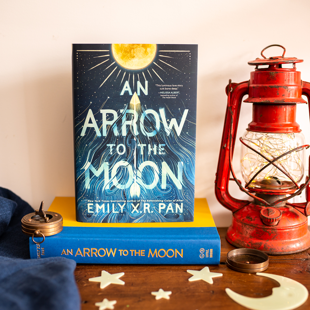 Instagram image of the book "An Arrow to the Moon" by Emily X.R. Pan
