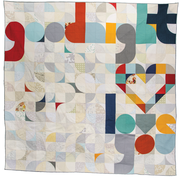 Photo of a "Quilt for Our Bed" by Laura Hartrich.