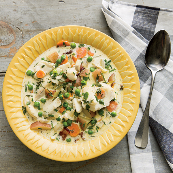 Spring Chowder Spring’s First Chowder with Fresh Herbs and Peas | Hachette Book Group