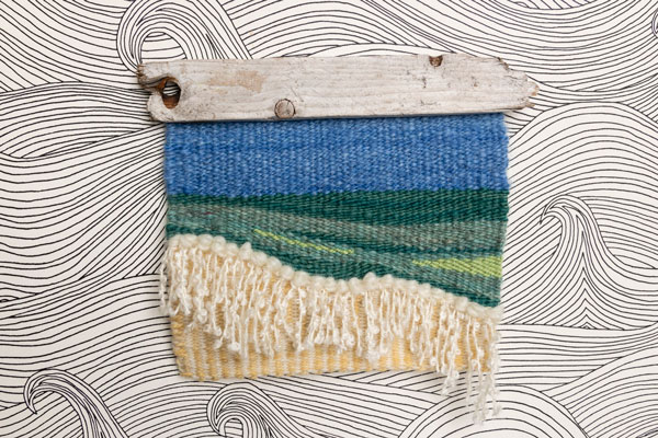 A photo of a “Catch the Wave” tapestry.