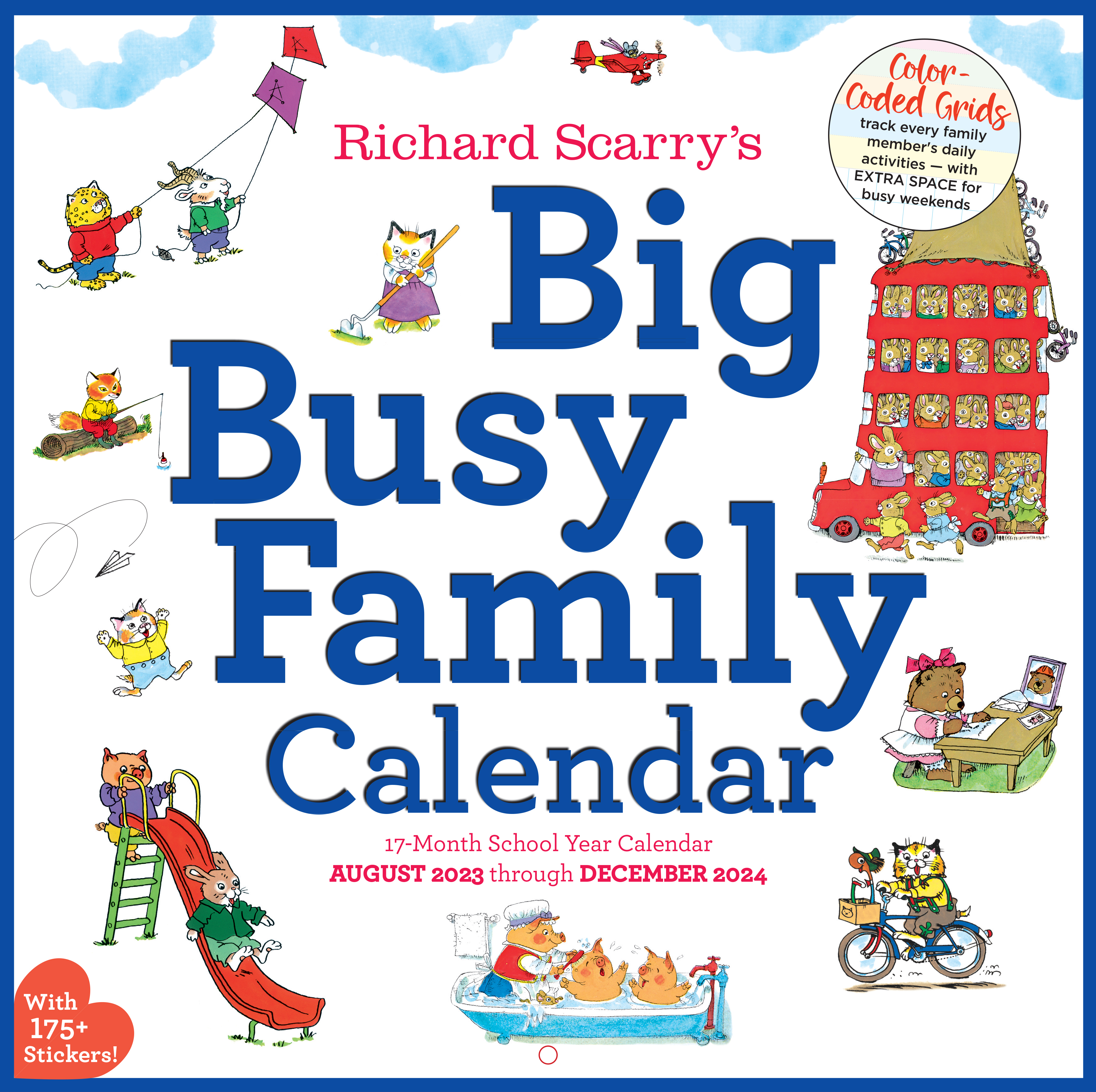 Richard Scarry Big Busy Family 2024 Wall Calendar by Workman