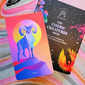 Photo of the "Ram" card from "Mystic Mondays: The Cosmic Creatures Deck"