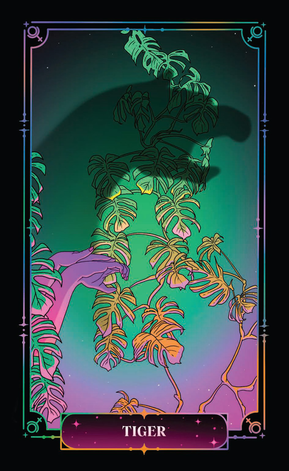Image of the Tiger card from the Oracle of Pluto deck