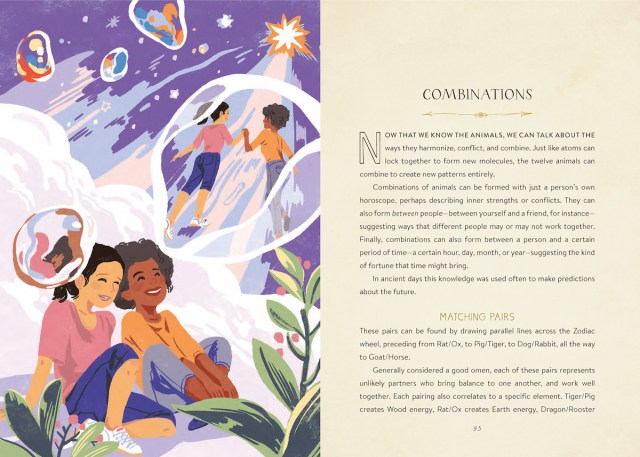 Interior spread from "A Kid's Guide to the Chinese Zodiac" displaying the beginning of the chapter on Combinations