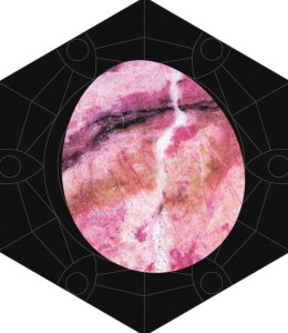 The Rhodonite card from "Mystic Mondays: The Crystal Grid Deck"