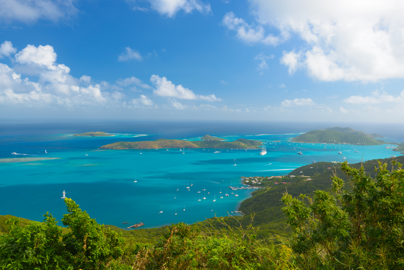Image of jungle-covered islands amid turquoise sea