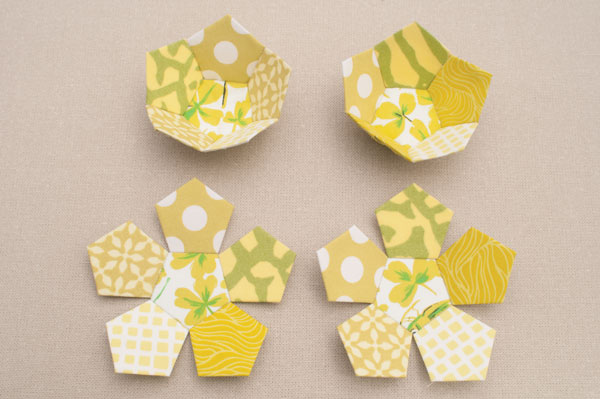 English Paper Piecing (EPP) Pentagon Drawer Sachets