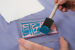 Step 5: Printing Your Stamp: Dip your brush lightly into the paint, and brush it across your stamp