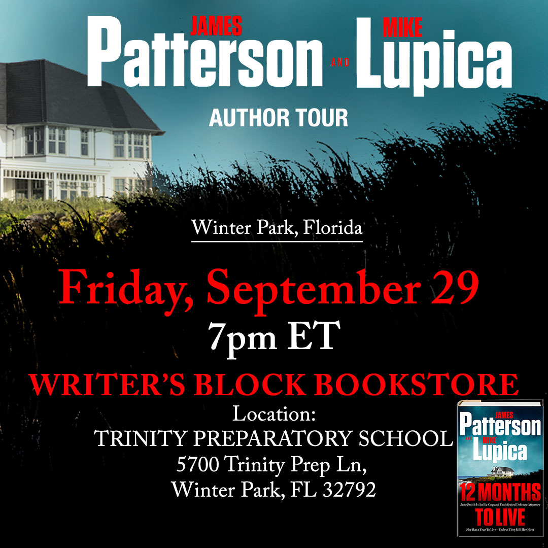 Writer's Block Book Store 12 Months to Live Author Tour Event