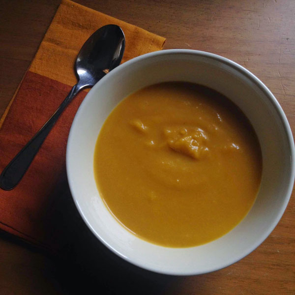 Roasted Ginger Pumpkin-Pear Soup