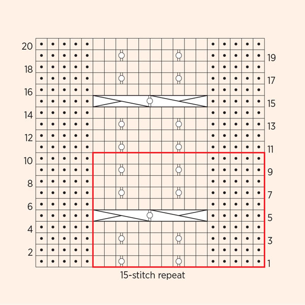 How to Knit a Beaded Cable (VIDEO) - Chart by Judith Durant, excerpted from Cable left, Cable Right