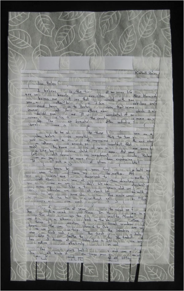 storey-100-day-project-paper-weaving-A-letter-from-my-father-woven-with-a-decorative-leaf-paper