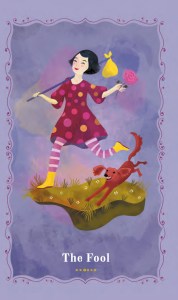 Image of The Fool card from "The Junior Tarot Reader's Deck and Guidebook"