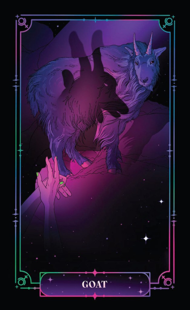 The Goat card from "Oracle of Pluto: A 55-Card Exploration of the Undiscovered Self"
