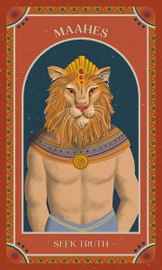 The Maahes card from the Cat Gods, Goddesses, Deities, and Demons Oracle Deck and Guidebook