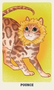 The Pounce card from Feline Mystique: A Cat Lover's Deck and Guidebook