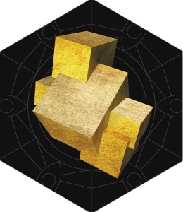 The Pyrite card from "Mystic Mondays: The Crystal Grid Deck"