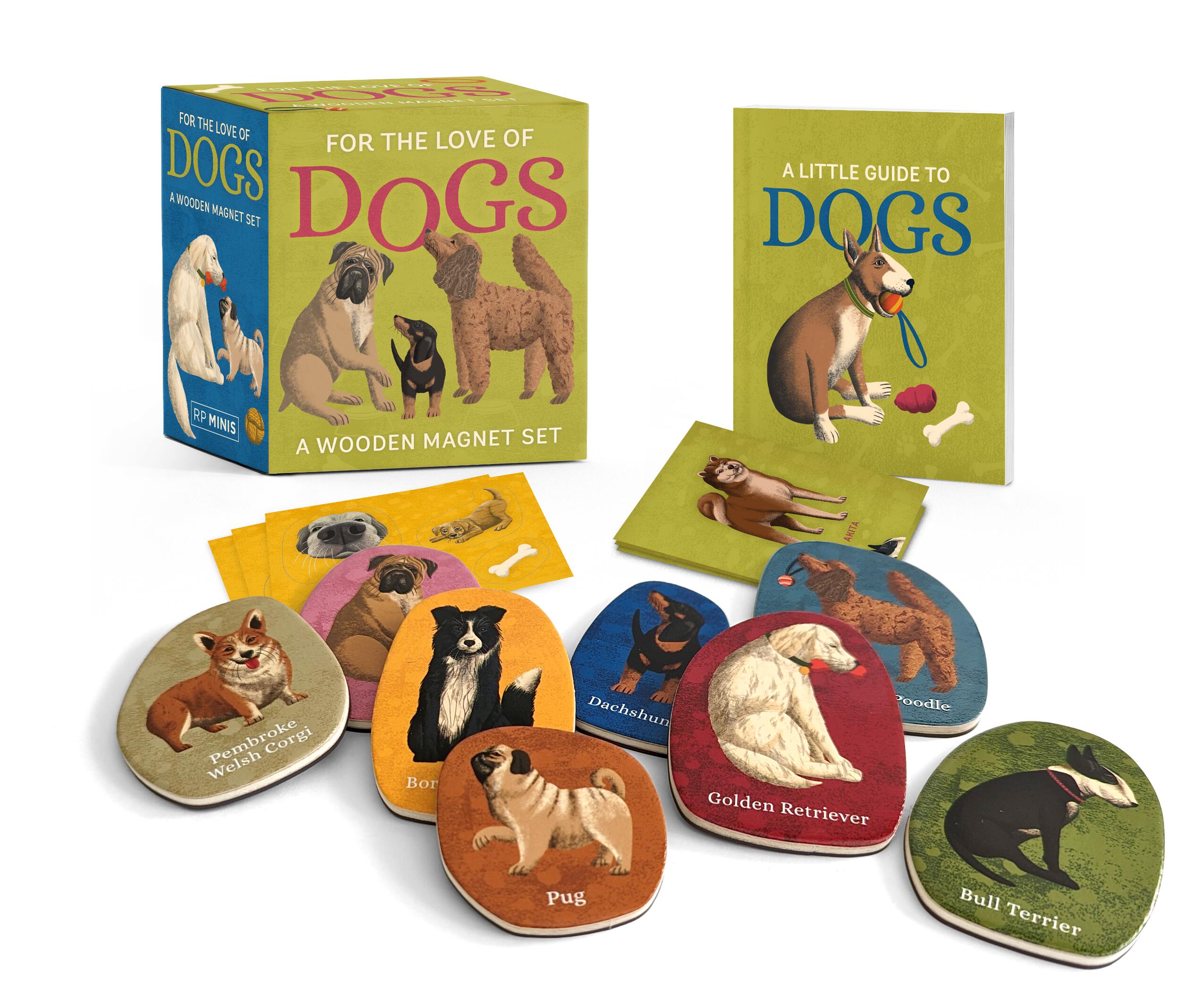 For the Love of Dogs: A Wooden Magnet Set by Meg Freitag & Lucy