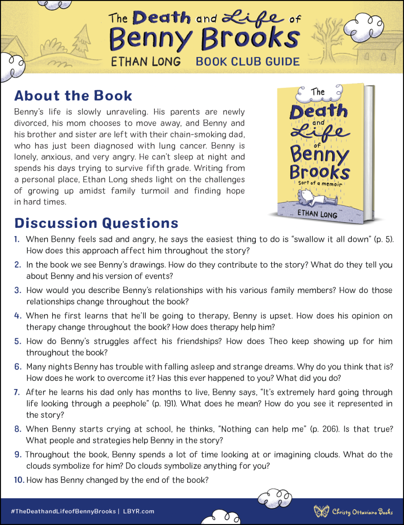 Book Club Guide for The Death and Life of Benny Brooks by Ethan Long