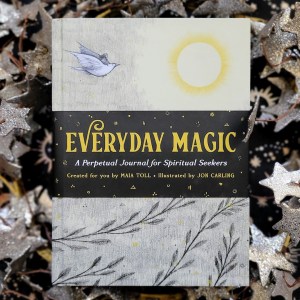 Photo of "Everyday Magic" standing against a dark starry backdrop
