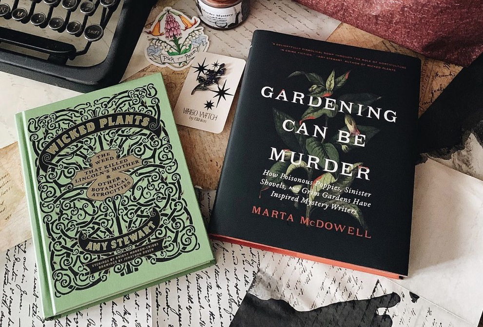 Wicked Plants and Gardening Can Be Murder side by side 