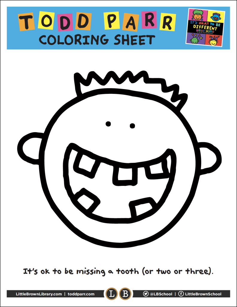 Coloring sheets for It's Okay to Be Different