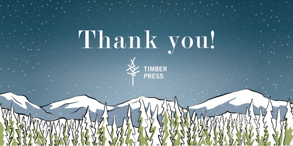 Thank you from Timber Press