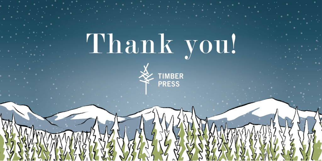 Thank you from Timber Press