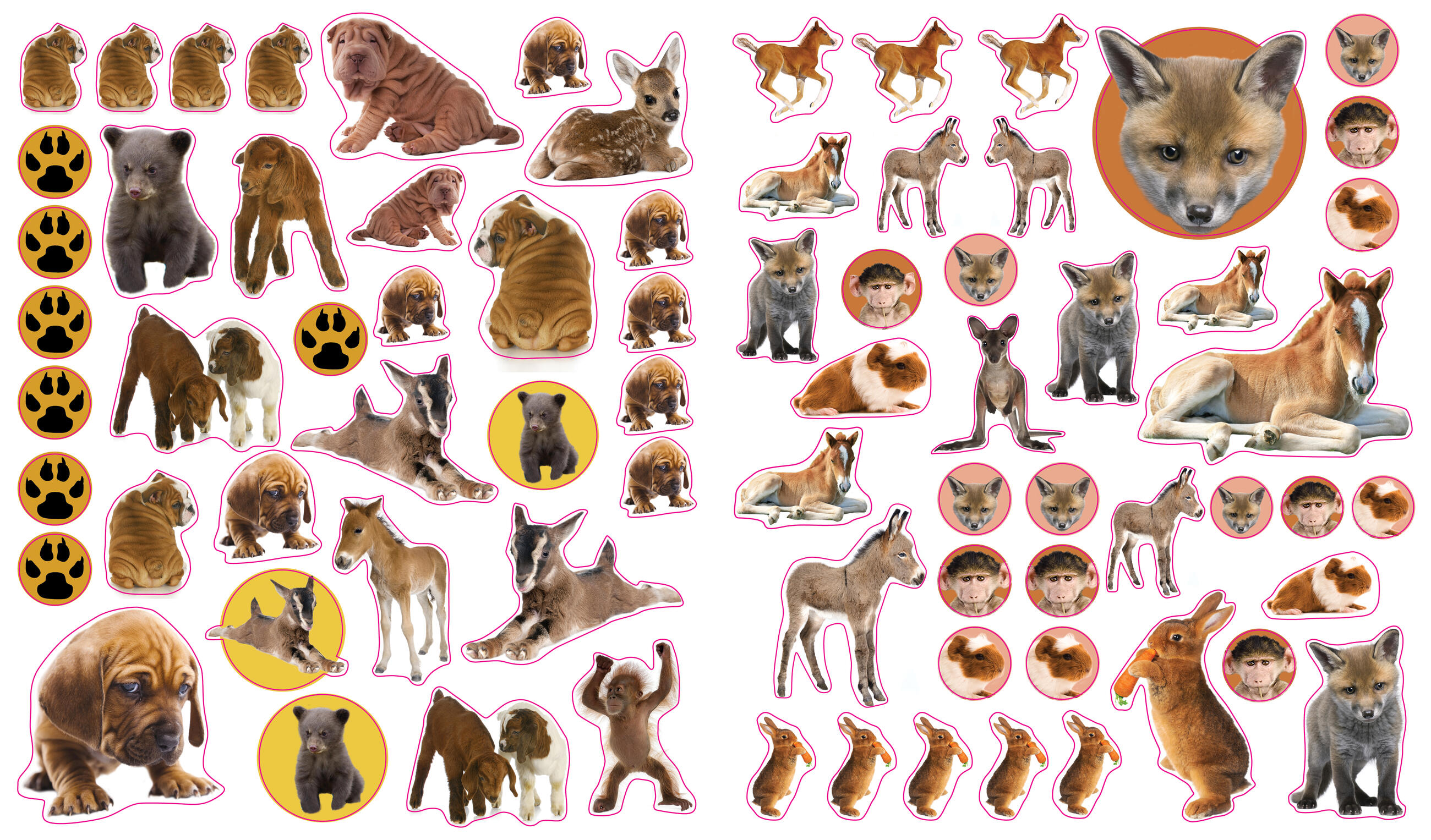 Eyelike Animals Reusable Stickers