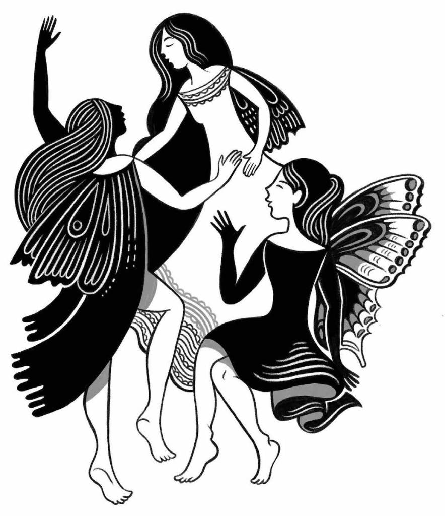 Black and white illustration of the Ursitory from “The Little Encyclopedia of Fairies: An A-to-Z Guide to Fae Magic”