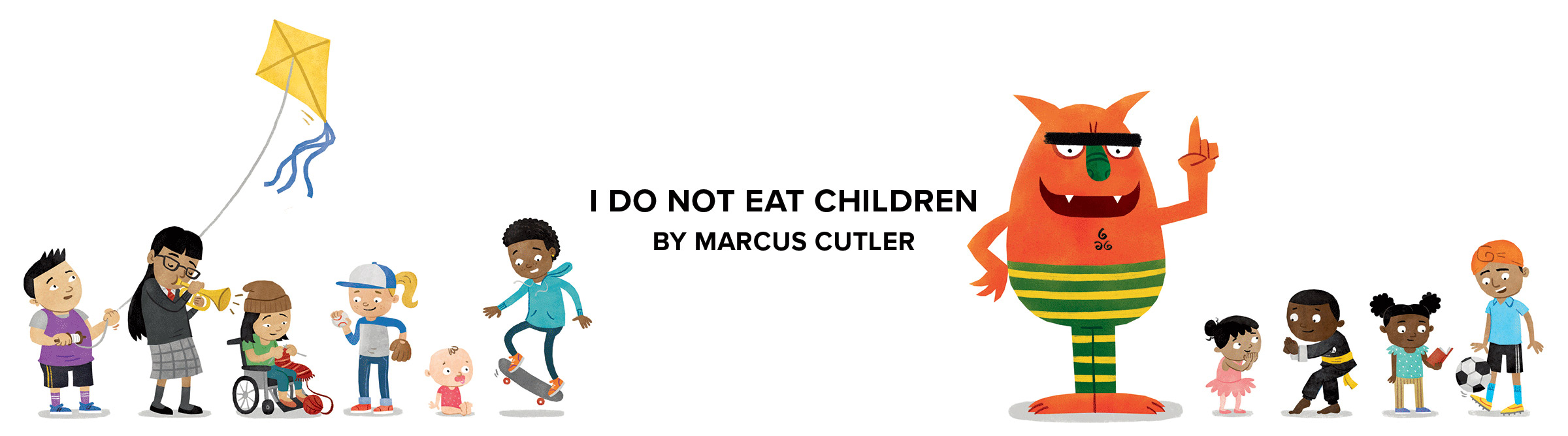 Graphic banner featuring 'I Do Not Eat Children' by Marcus Cutler