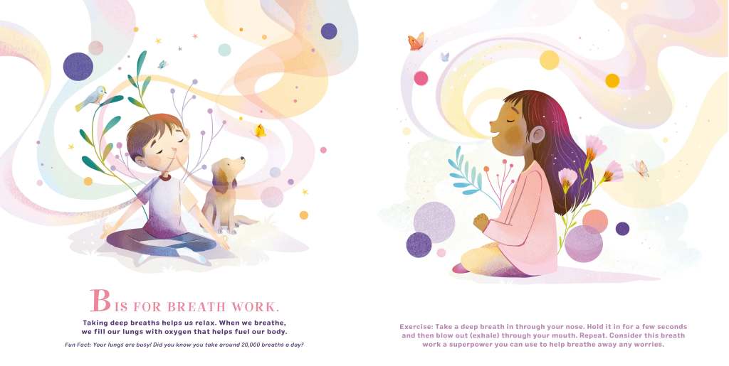 B is for Breathwork spread from "M is for Mystical."