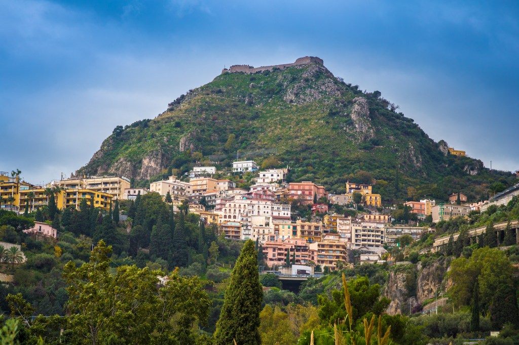 View of the cliffside city of Taormina