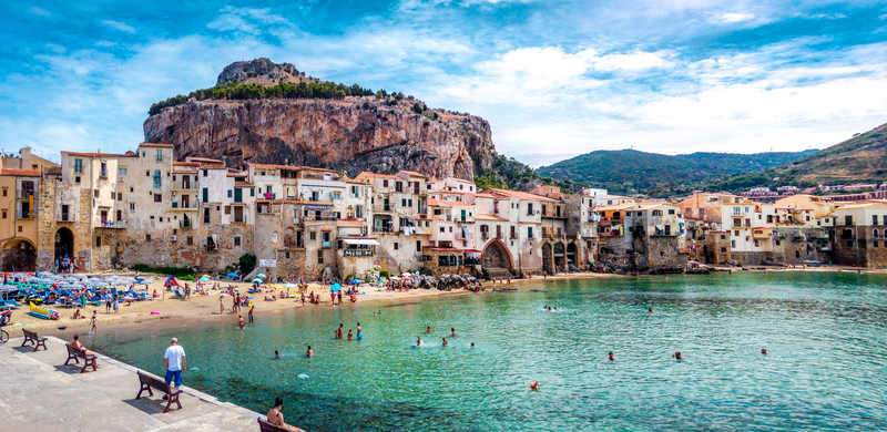 View of Cefalu from the water