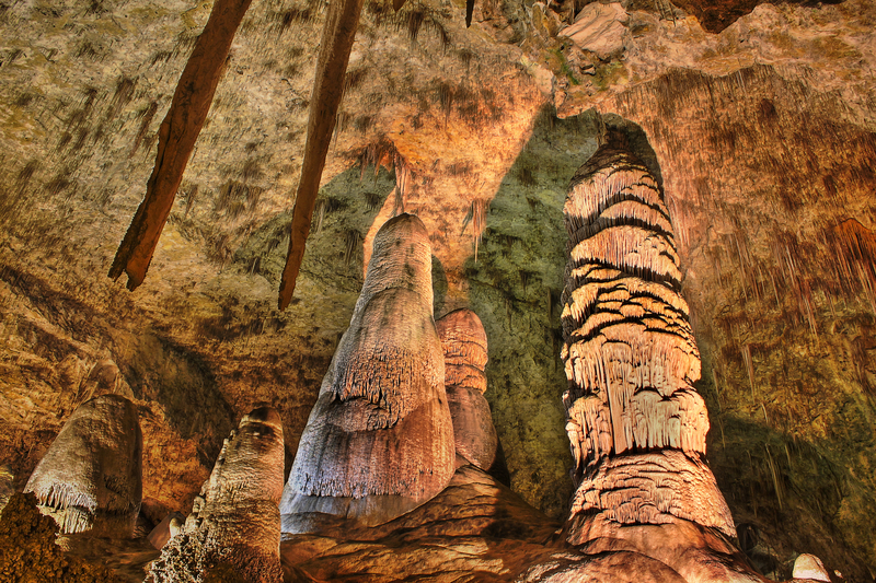 Limestone formations at Carlsbad Caverns National Park