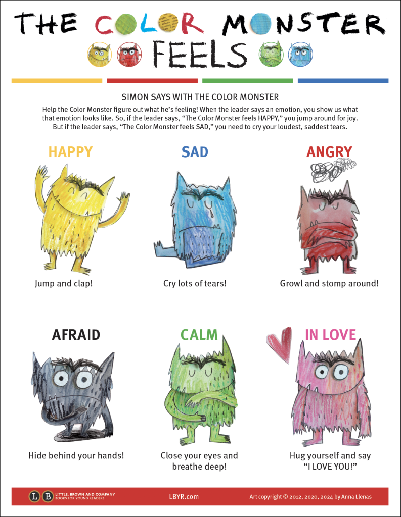Downloadable storytime kit for The Color Monster series