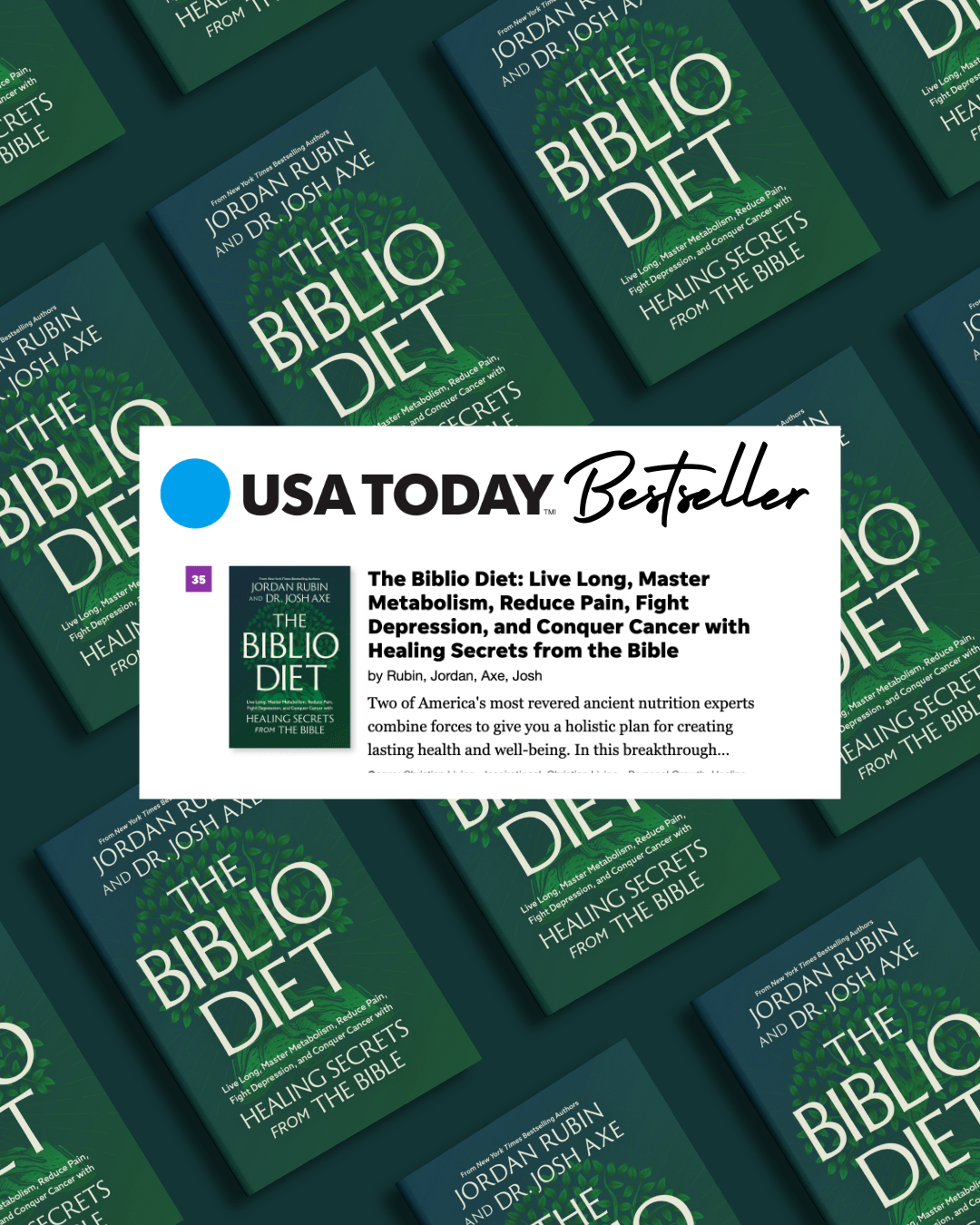 The Biblio Diet by Jordan Rubin & Dr. Josh Axe