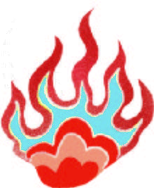 Illustration of fire from The Chinese Zodiac
