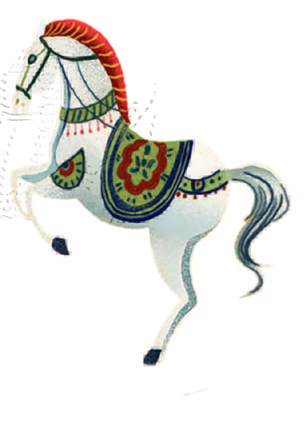 Illustration of a horse from The Chinese Zodiac
